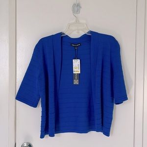 Royal blue short sweater by Cable & Gauge